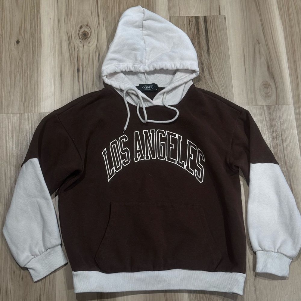 Cider Los Angeles Colorblock Hoodie Sweatshirt Women’s Small